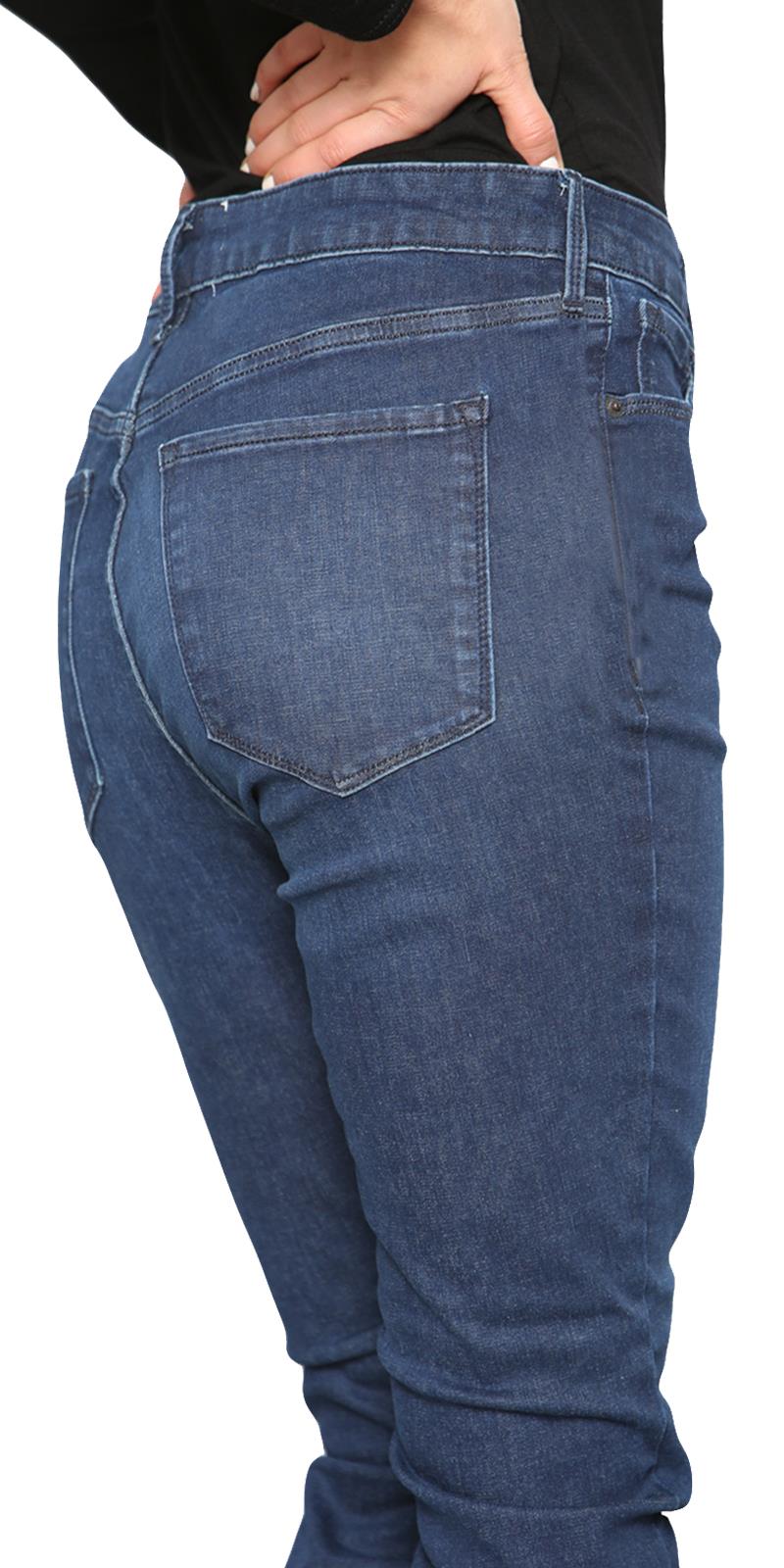 Pantalones de mezclilla ajustados cintura alta pierna recta jeggings pantalones para dama 6-26 Reino Unido - Imagen 21 de 22