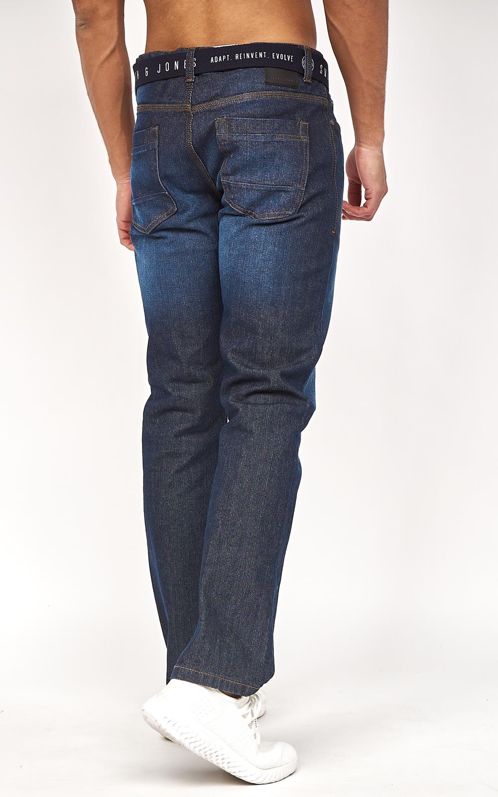 Pantalones de mezclilla regulares de diseñador Smith and Jones para hombre 28-48 - Imagen 16 de 25
