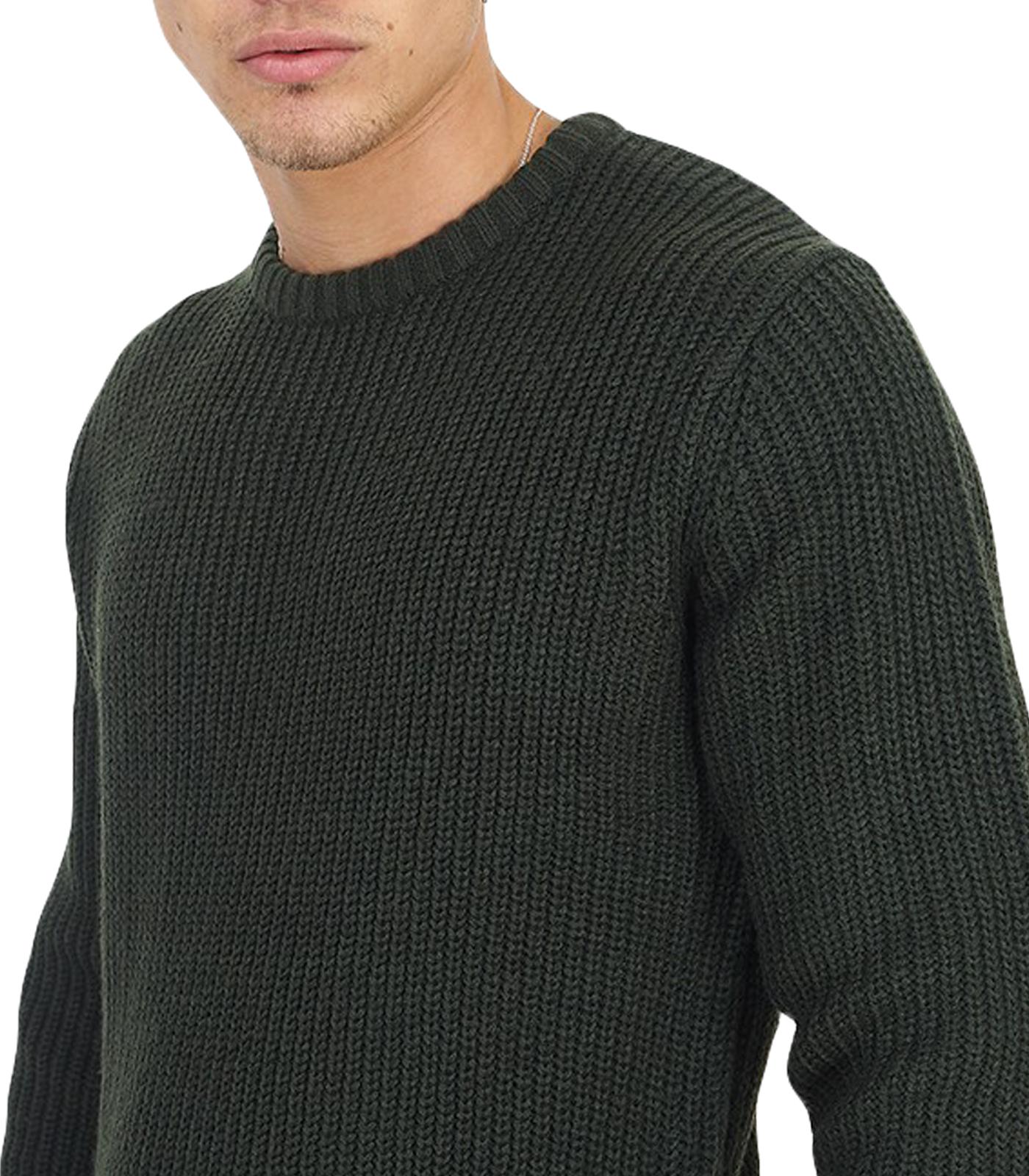 Brave Soul Mens Cable Knit Fisherman Knitted Jumper Weave Warm Pullover Sweater - Picture 36 of 51