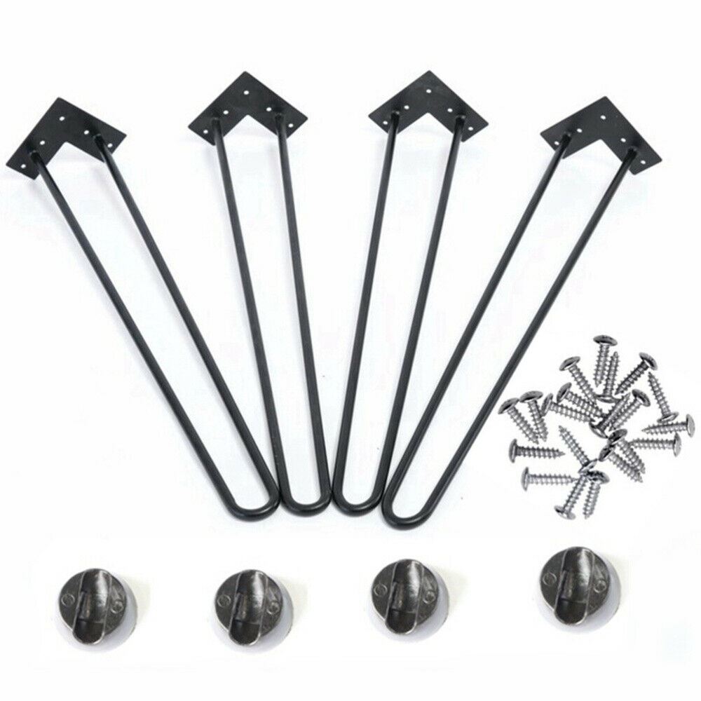 Hairpin Legs Set of 4 Legs 4 to 34 inch + FREE Screws, Floor