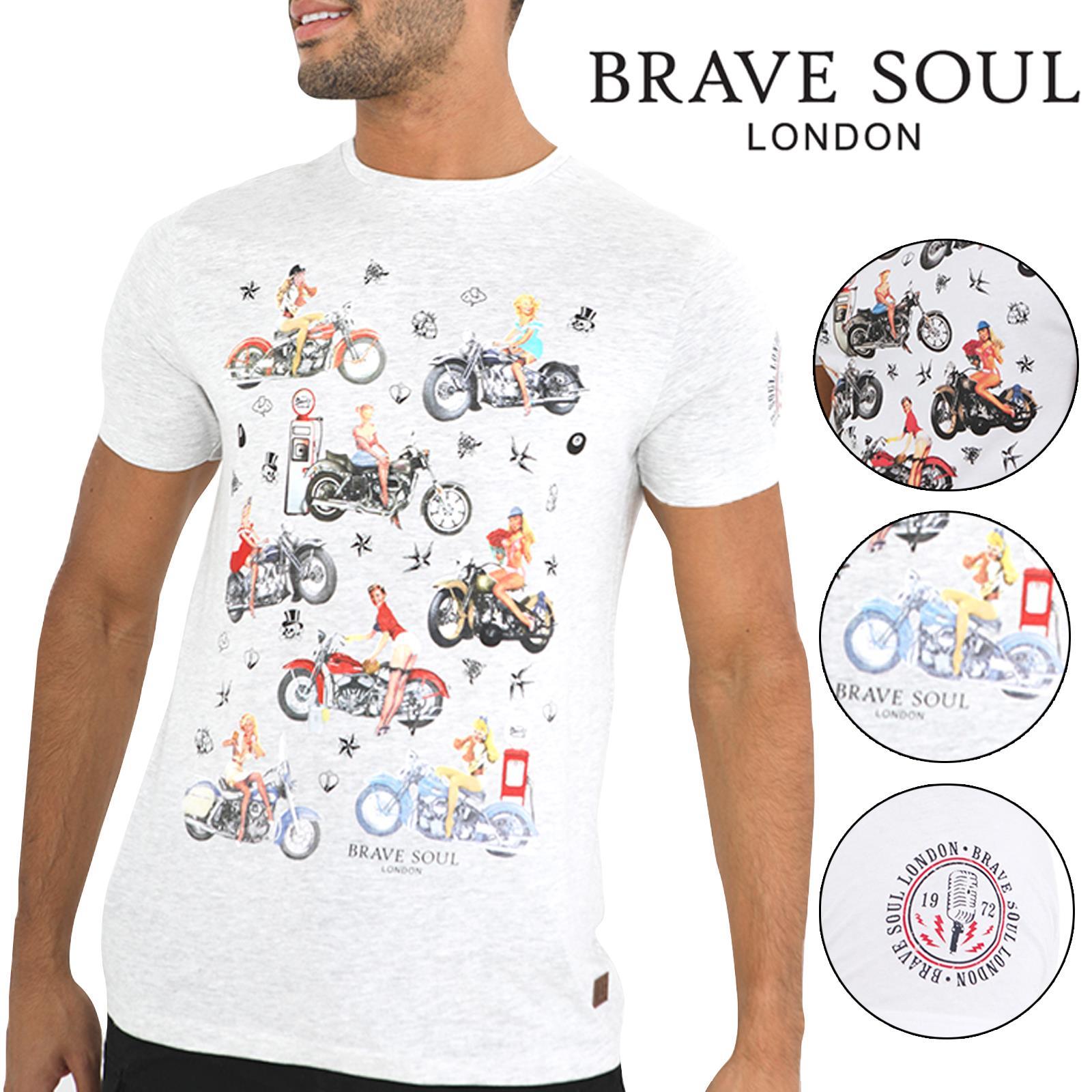 Biker T-Shirt Motorbike Motorcycle Racer Chopper Bike Mens Vintage Print Top UK - Picture 12 of 15