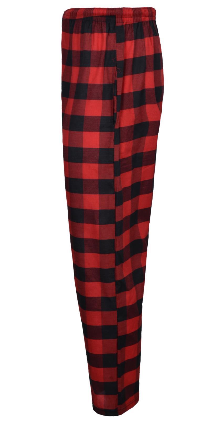 Mens Pyjama Bottoms Woven Check PJ Pants Lounge Nightwear 2 Pack Trouser - Picture 22 of 34