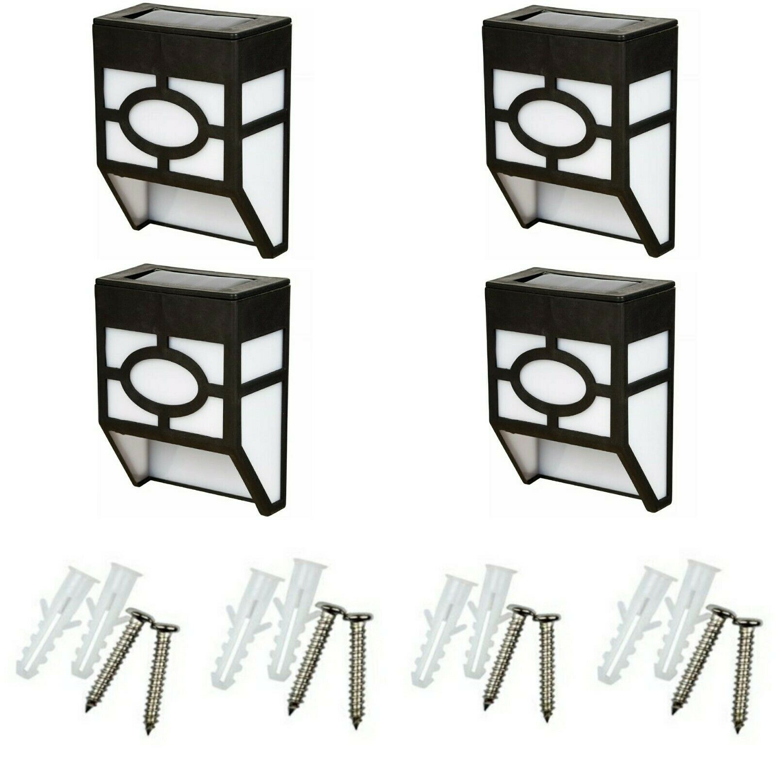 Led Solar Powered Fence Wall Lights Outdoor Garden Patio Door Step