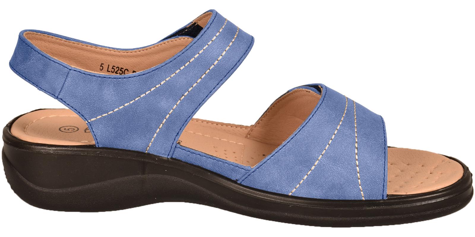 Womens Sandals Casual Slingback Strappy Wedge Comfy Padded Shoes UK Size 3-8 - Picture 24 of 28