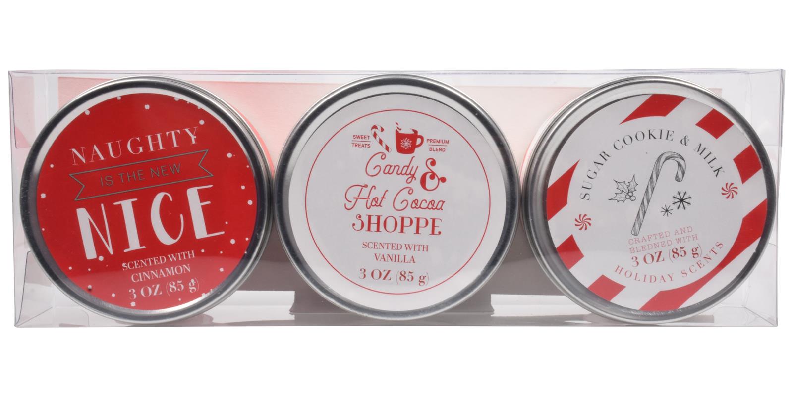 Scented Candles New Set of 3 Festive Christmas Decorative Tin Xmas Gift set - Picture 82 of 99
