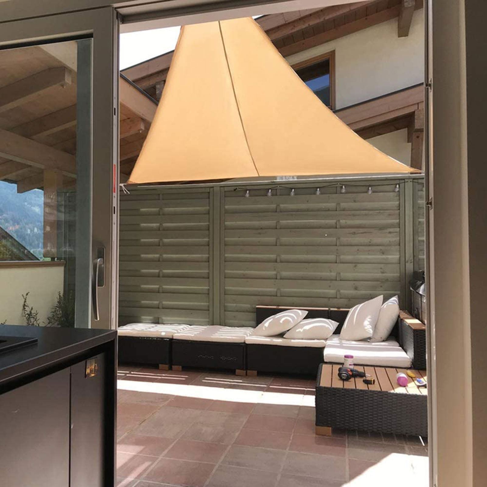 Cubierta de toldo para jardín exterior patio vela de sombra - 90% bloque UV - Imagen 22 de 25