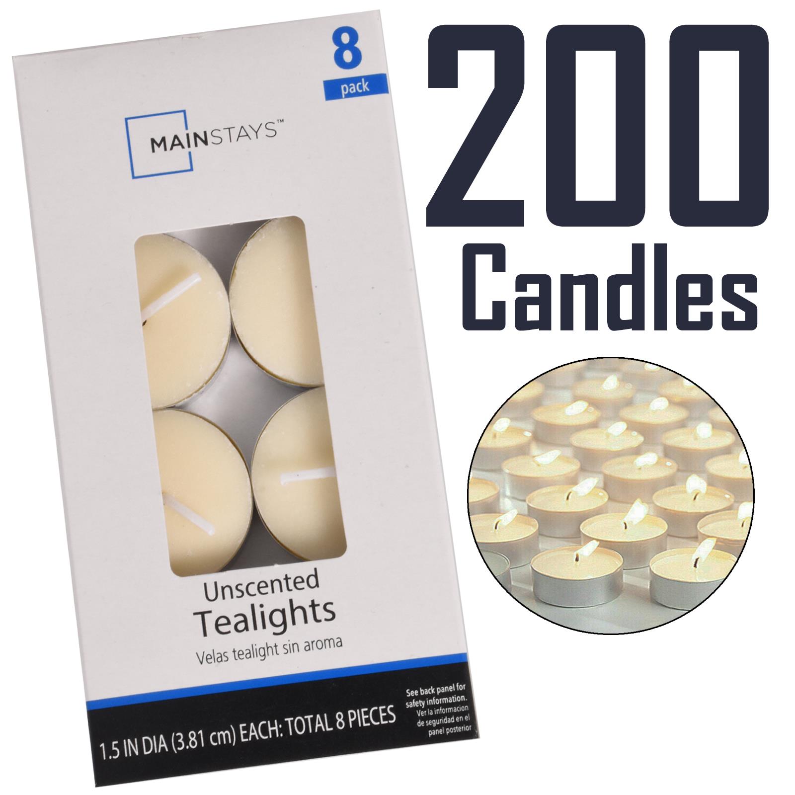 200 Pack Tea Night Lights Candles 3 Hour Burn Unscented Tealights Nightlight - Picture 2 of 13