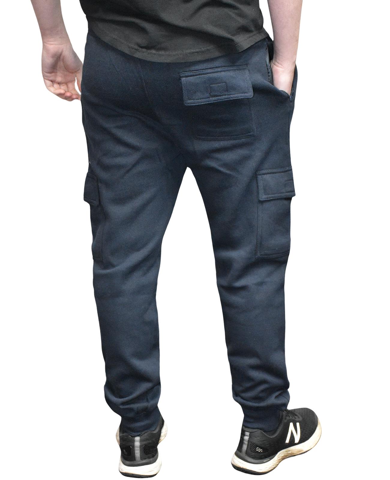 Mens Cargo Jogging Bottoms Fleece Trousers Five-Pocket Casual Gym Joggers S-2XL - Picture 51 of 51