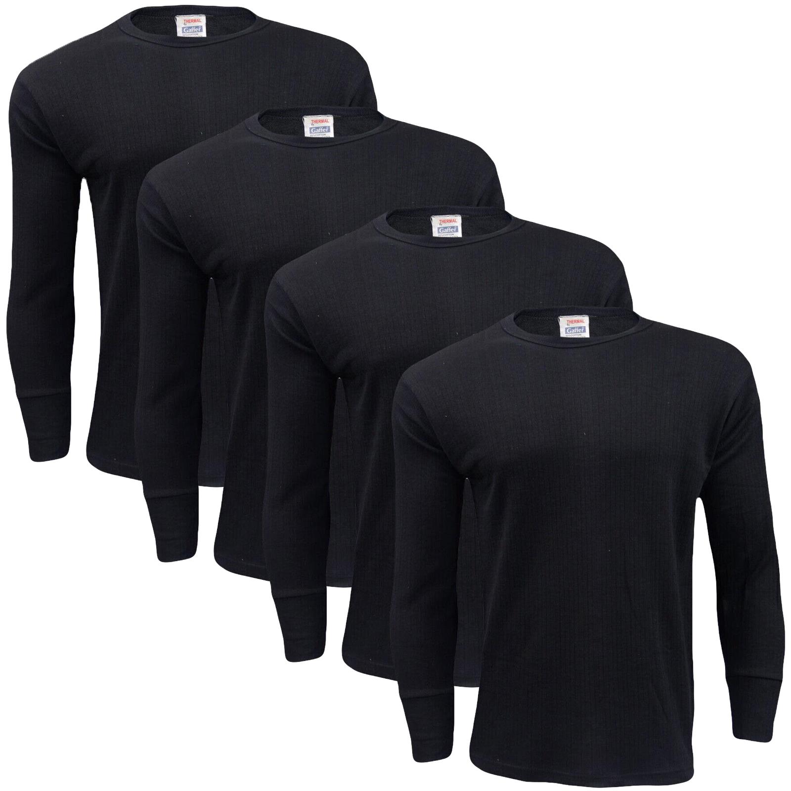 3, 4 Pack Mens Thermal Long Sleeves Shirts Top Winter Warm Long Johns Vest - Picture 19 of 40