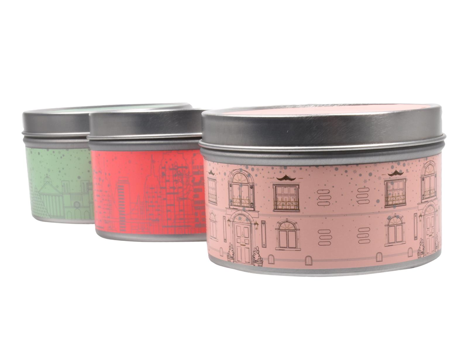 Scented Candles New Set of 3 Festive Christmas Decorative Tin Xmas Gift set - Picture 18 of 99