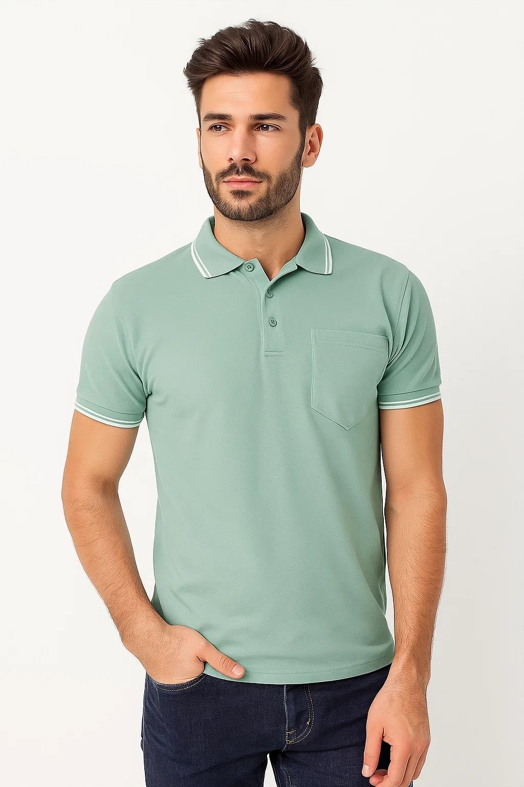 4er / 6er Pack Herren Tip Poloshirt Kurzarm Uni Piqué Zipfelkragen T-Shirt - Bild 33 von 127