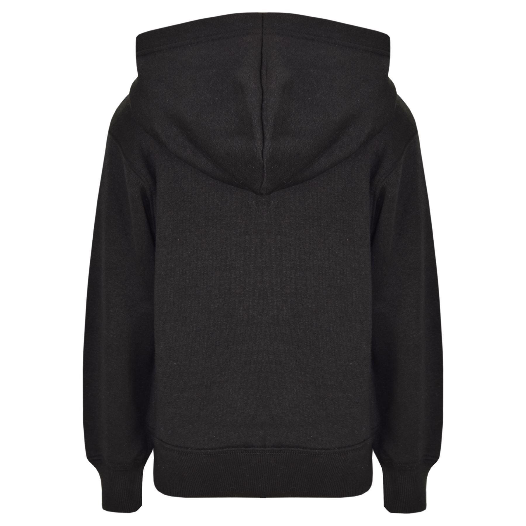 Kids Girls Boys Plain Hooded Jumper Fleece Pullover Hoodie Unisex Sweatshirt - Picture 82 of 128
