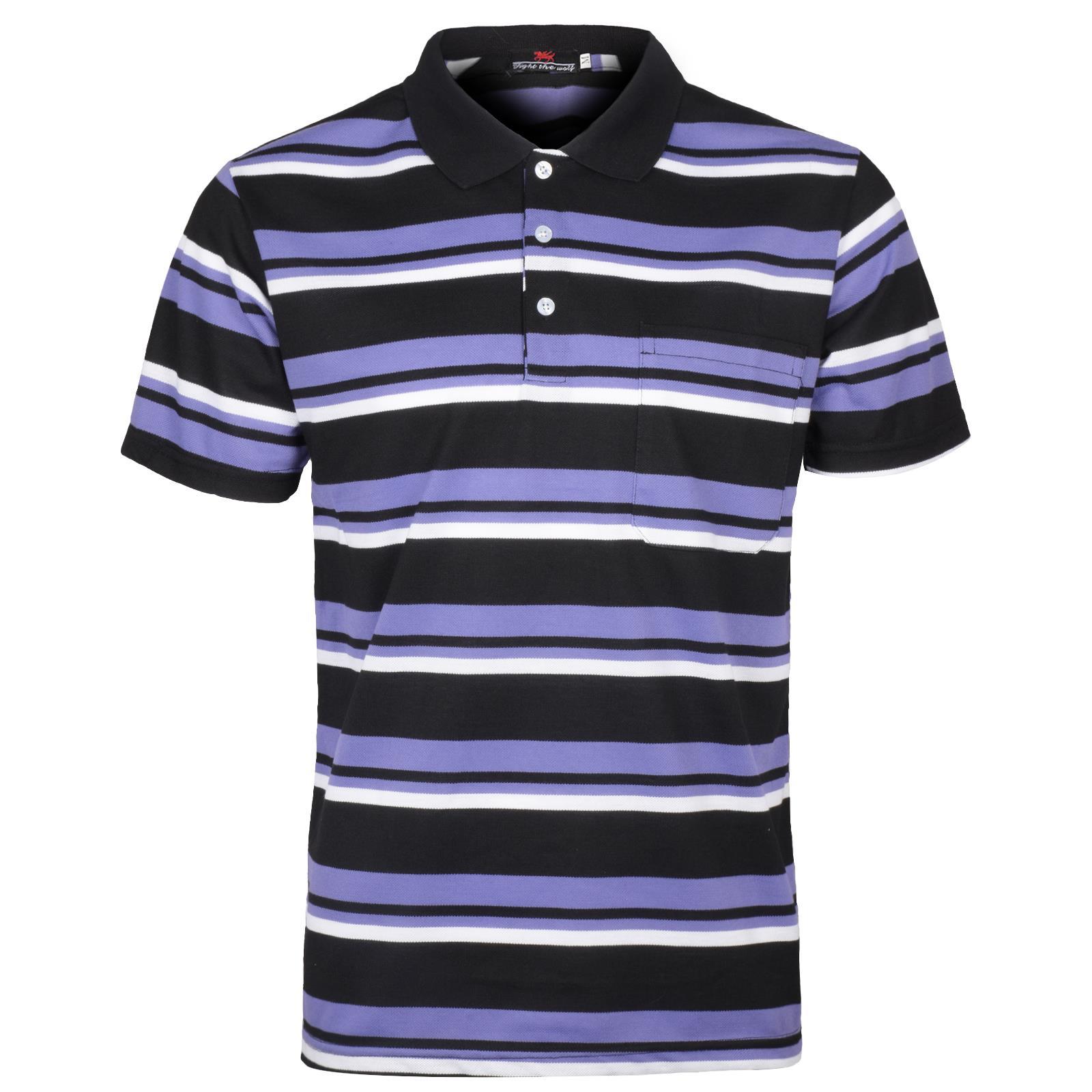 Mens Regular-Fit Pique Cotton Blend Polo Shirts Short Sleeve Pocket Tee Top Lot - Picture 15 of 50