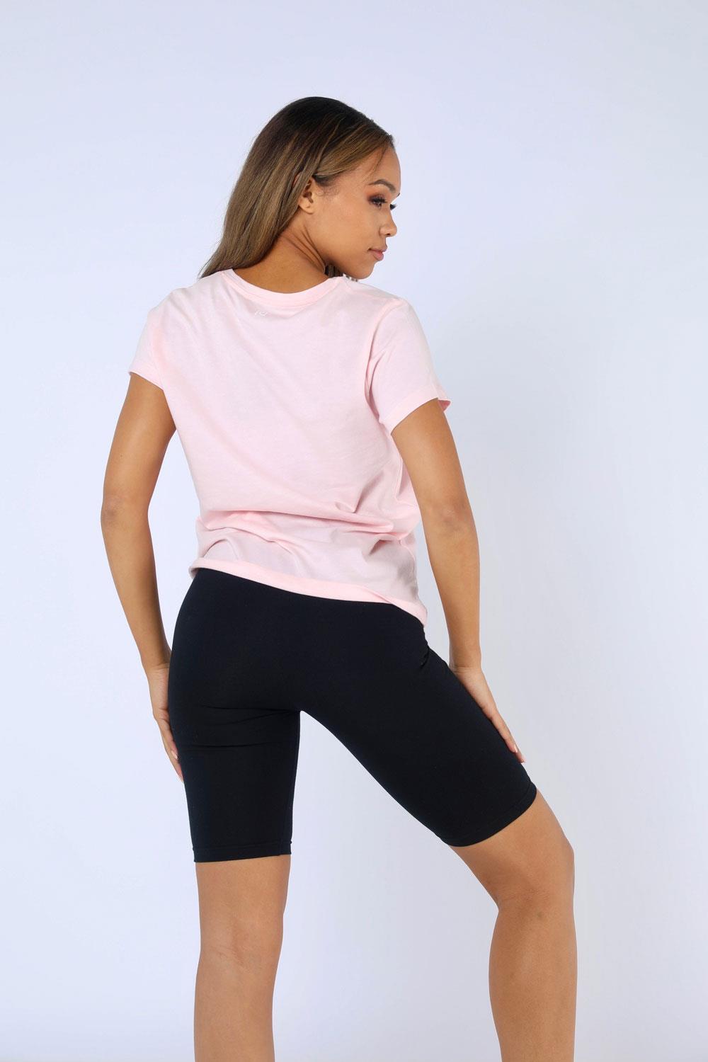 CAMISETA DE SEÑORA LISA MUJER MANGA CORTA CUELLO REDONDO CAMISETA TOP TALLA GRANDE REINO UNIDO 8-16 - Imagen 4 de 4
