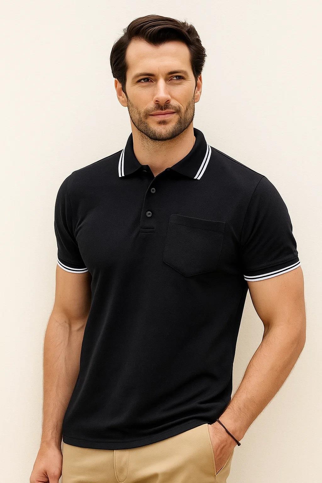4er / 6er Pack Herren Tip Poloshirt Kurzarm Uni Piqué Zipfelkragen T-Shirt - Bild 18 von 127