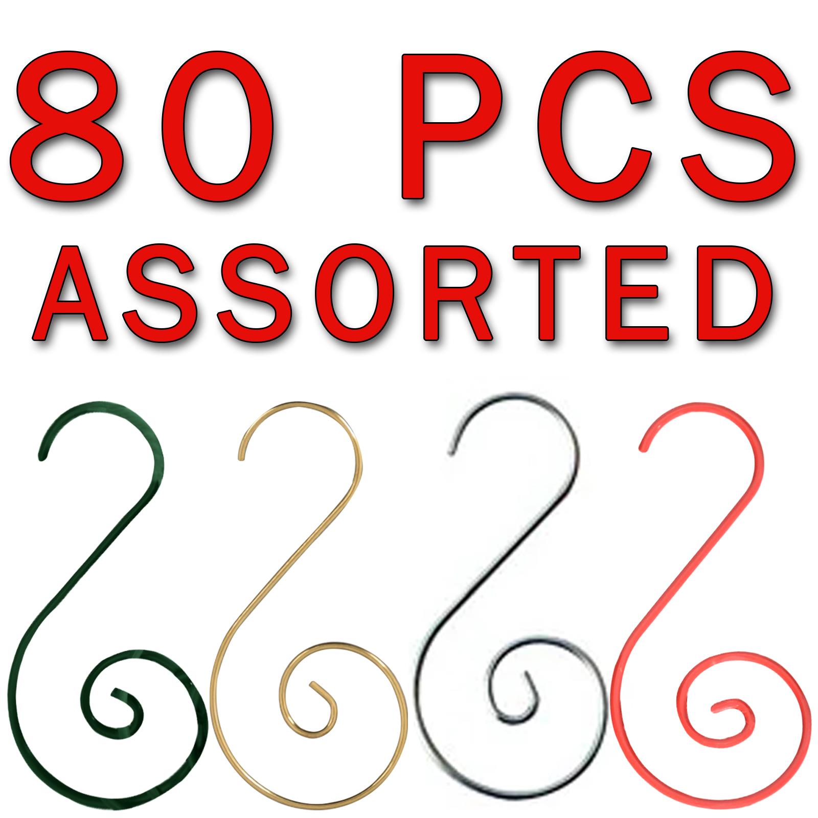 80,100,200 piezas ganchos de metal para árbol de Navidad adorno en forma de S colgador colgante Bauble - Imagen 2 de 58