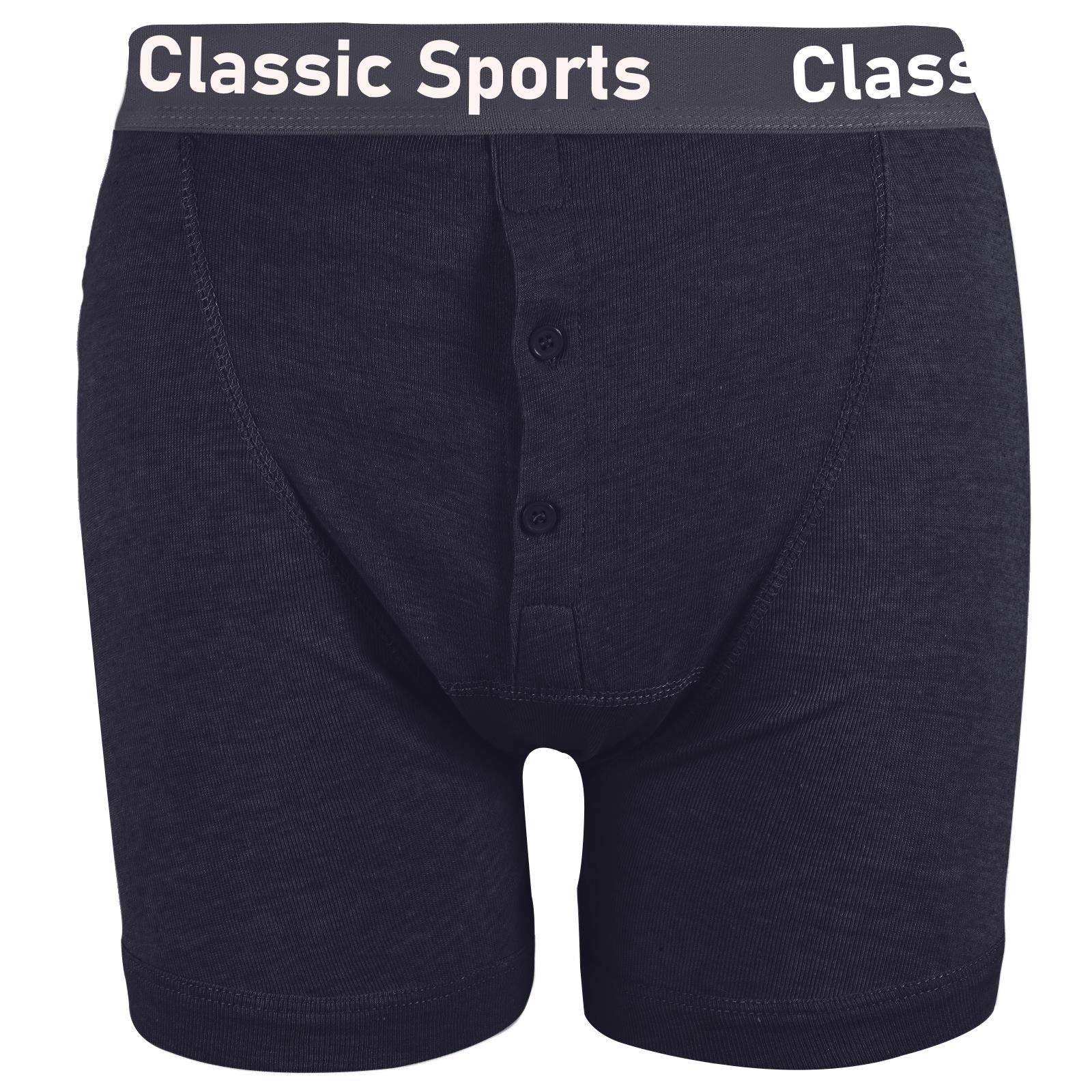 6, 12 Pack Mens Boxer Shorts Plain Button Fly Underwear Underpants Trunks Boxers - Picture 10 of 19
