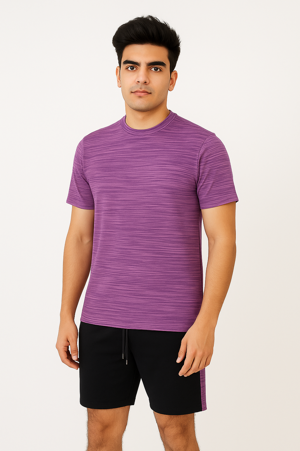 Conjunto de pantalones cortos para hombre camiseta ropa de salón de verano manga corta chándal teñido de moda pijamas - Imagen 8 de 10