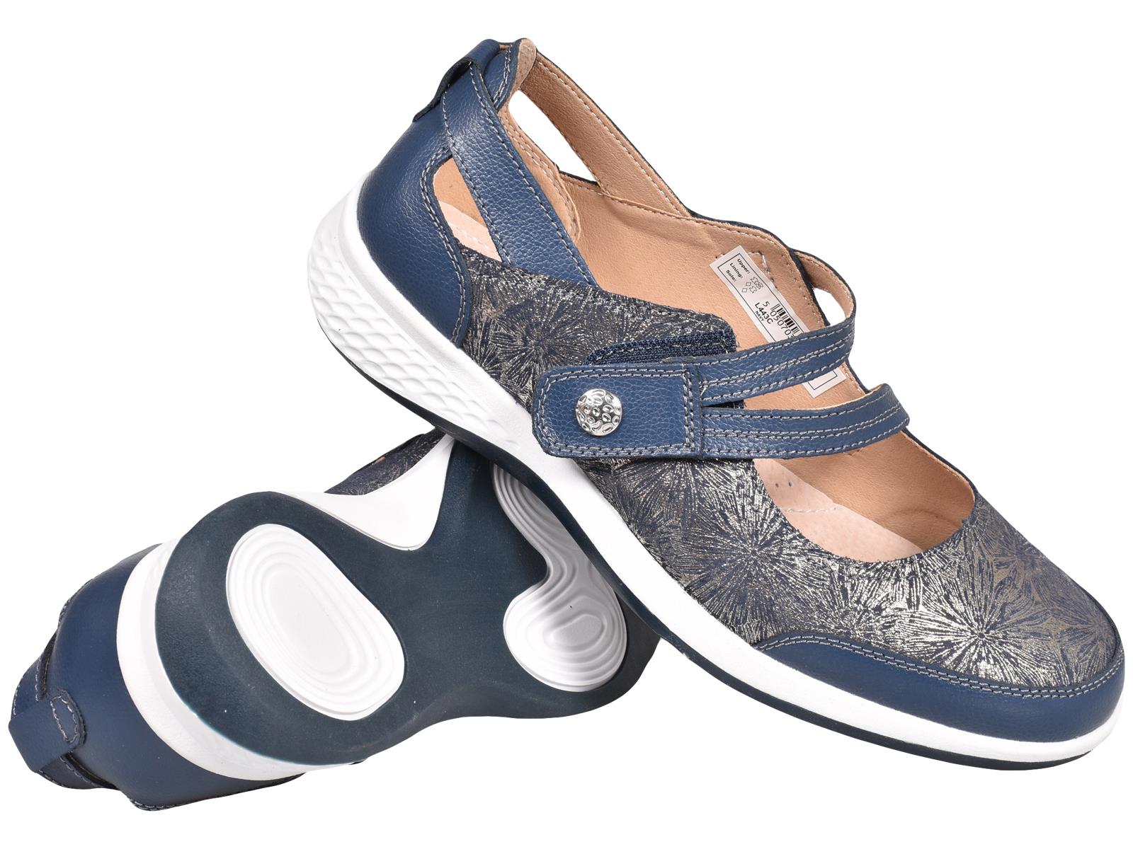 Ladies Mary Jane Sandals Flat Pumps EEE Wide Fit Comfort Bar Shoes UK Size 3 - 9 - Picture 14 of 30