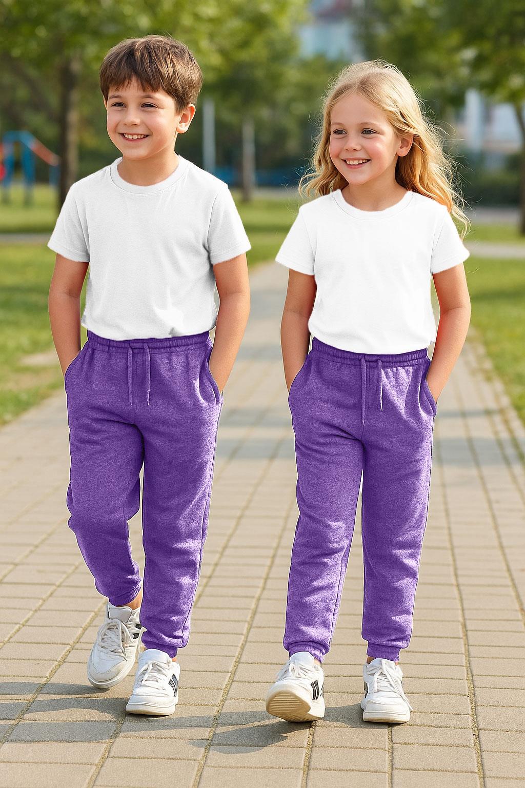 Pantalones de chándal cómodos lisos PE para niños niñas niños pantalones escolares - Imagen 35 de 51