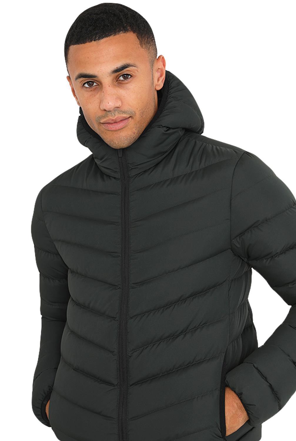 Mens Winter Jacket Warm Padded Puffer Bubble Down Coat Quilted Zip Outwear - Picture 18 of 19