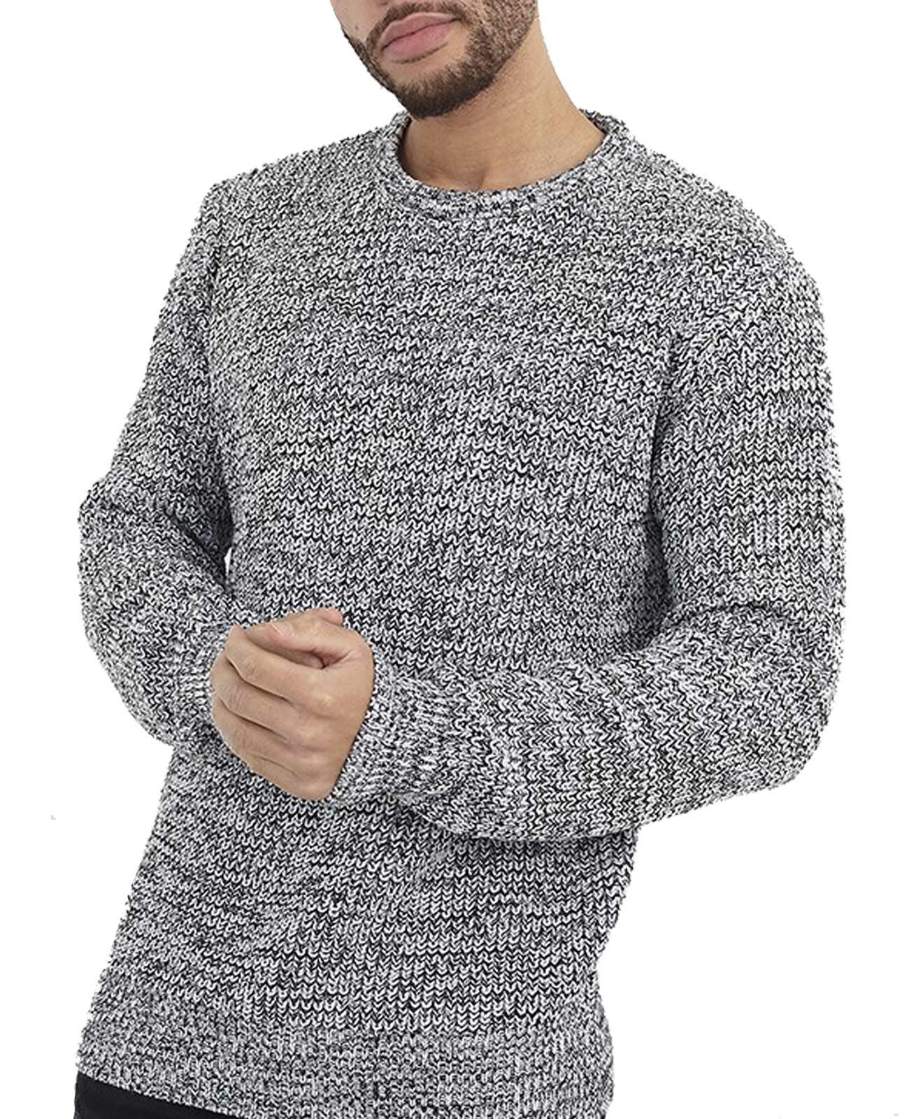 Brave Soul Mens Cable Knit Fisherman Knitted Jumper Weave Warm Pullover Sweater - Picture 15 of 51