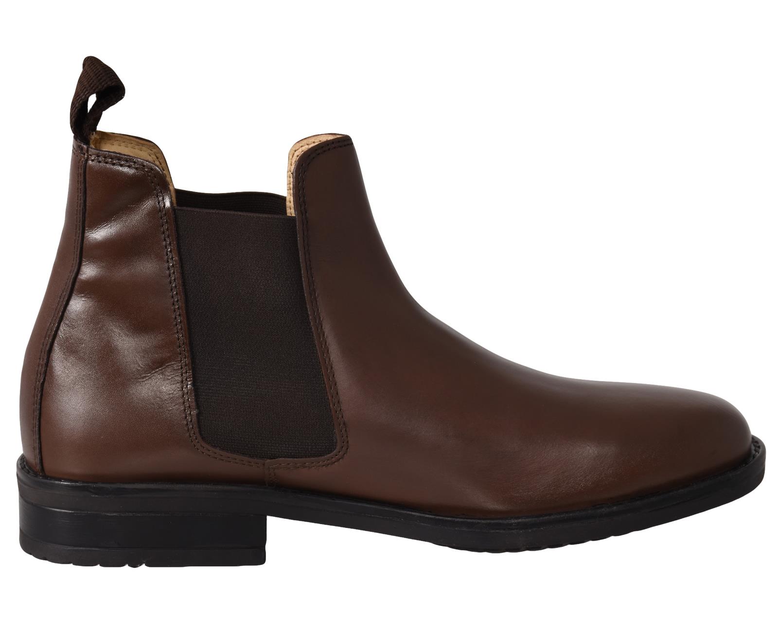 Roamers Mens Chelsea Ankle Boots Leather Slip On Dealer Fuller Fit UK