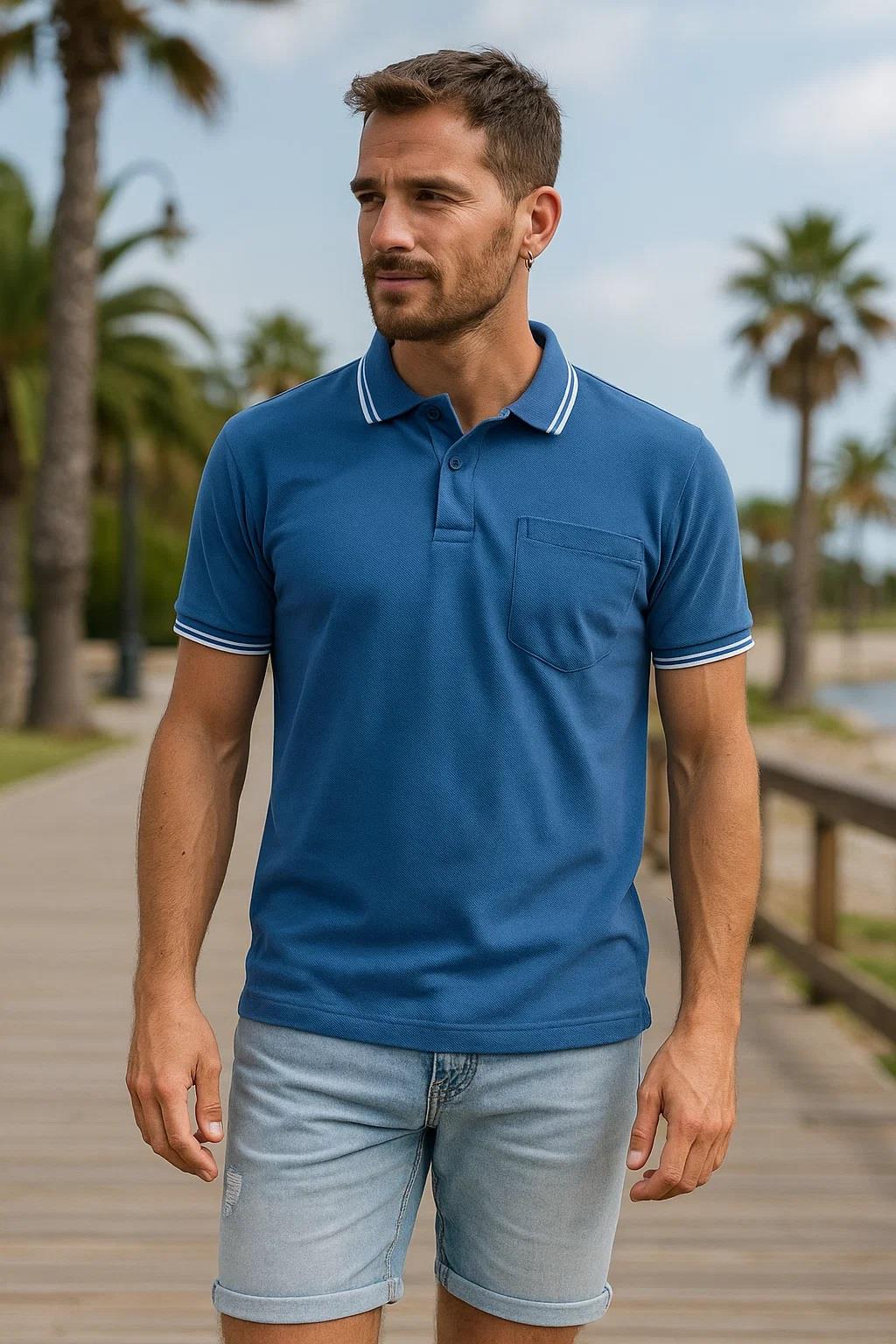 4er / 6er Pack Herren Tip Poloshirt Kurzarm Uni Piqué Zipfelkragen T-Shirt - Bild 42 von 127