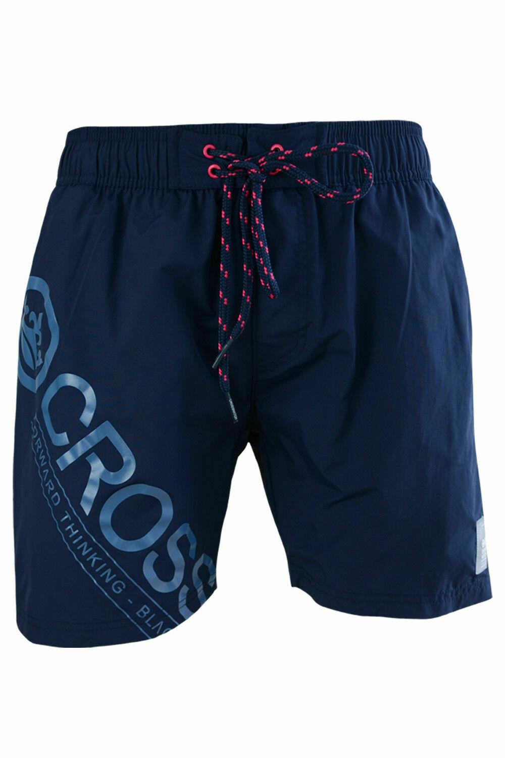 Crosshatch Mens Swim Shorts Designer Mesh Lined Beach Swimming Trunks