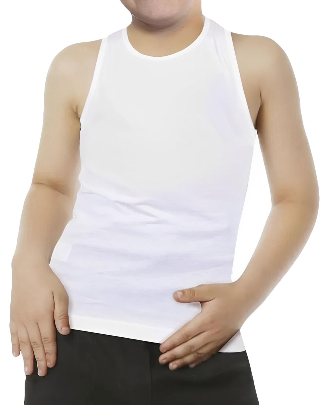 6 Pack Kids Boys Girls Vests Cotton Pastel Interlock Bow Schoolwear 2-13 Years - Picture 10 of 18