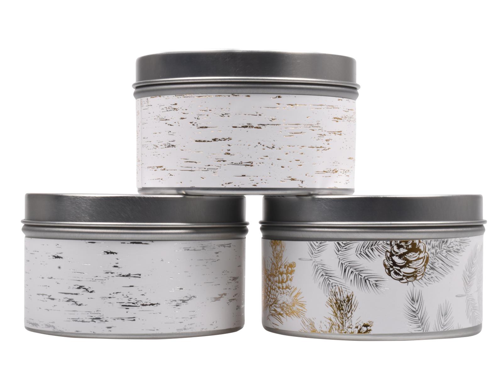 Scented Candles New Set of 3 Festive Christmas Decorative Tin Xmas Gift set - Picture 33 of 99