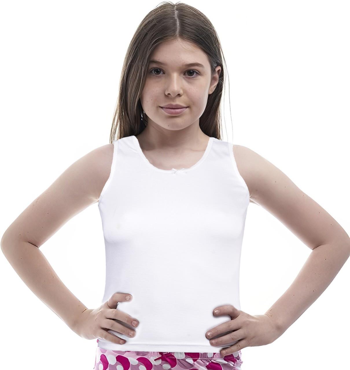 6 Pack Kids Boys Girls Vests Cotton Pastel Interlock Bow Schoolwear 2-13 Years - Picture 15 of 18