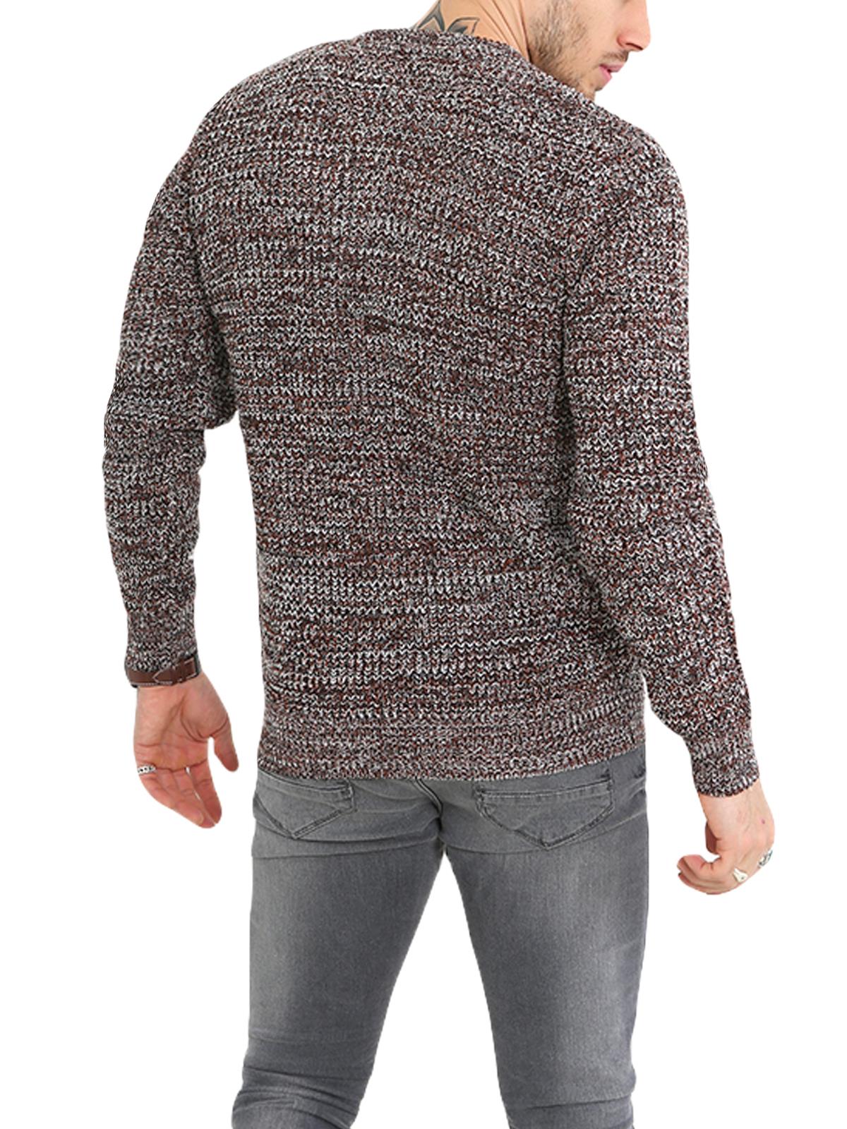 Brave Soul Mens Cable Knit Fisherman Knitted Jumper Weave Warm Pullover Sweater - Picture 51 of 51
