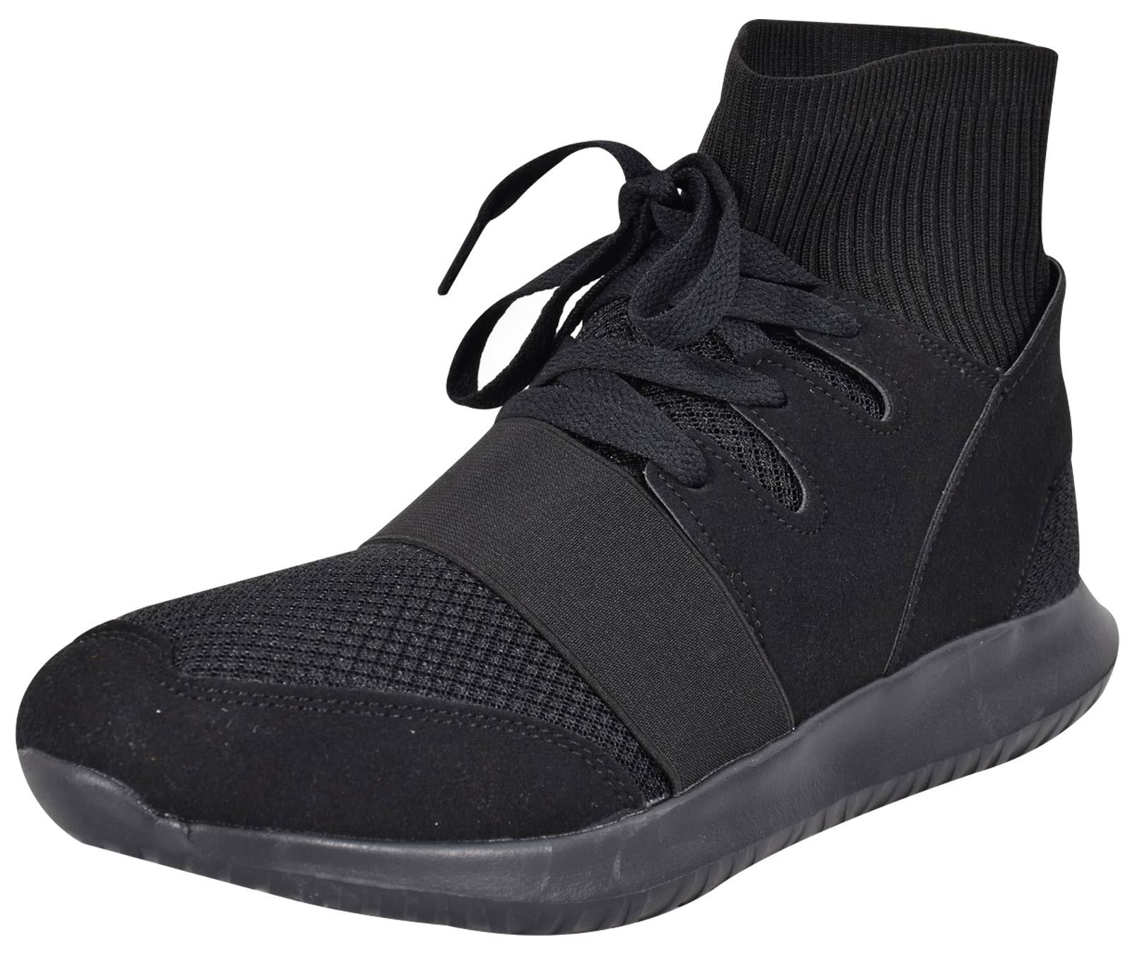 Mens Knitt Sock Trainers Speed Mid High Top Sneakers ...