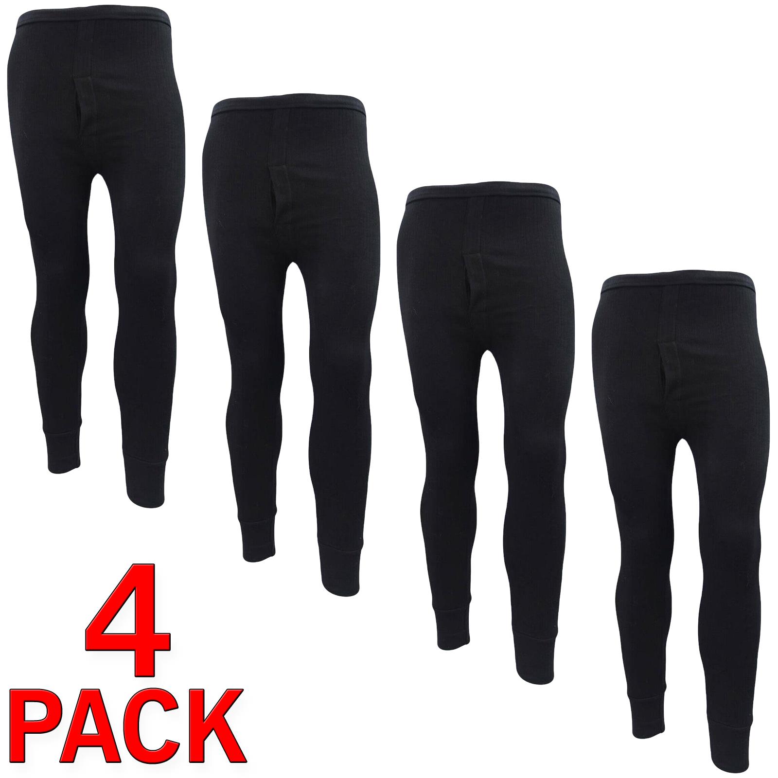3, 4, 6 Pack Mens Thermal Long Johns Bottoms Winter Warm Underwear Baselayer - Picture 6 of 18