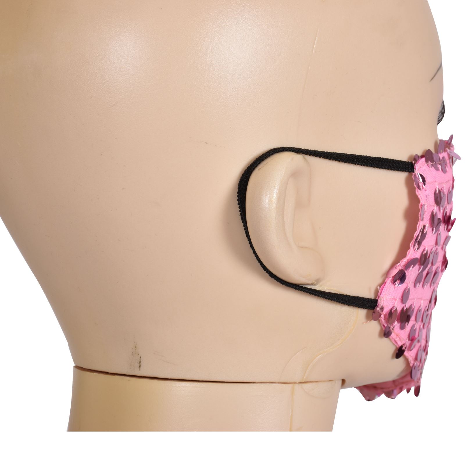 Reusable Face Mask With Sequin Washable Mouth Bling Nose Breathable Girls Ladies - Picture 11 of 13
