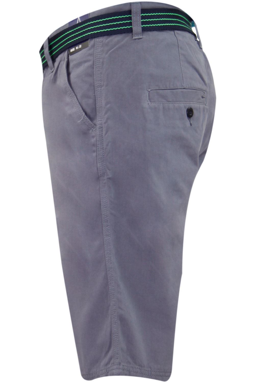 Herren Chino Shorts Freizeit Halb Hose 100% Baumwolle Sommer Jeans Frei Webgürtel - Bild 35 von 79