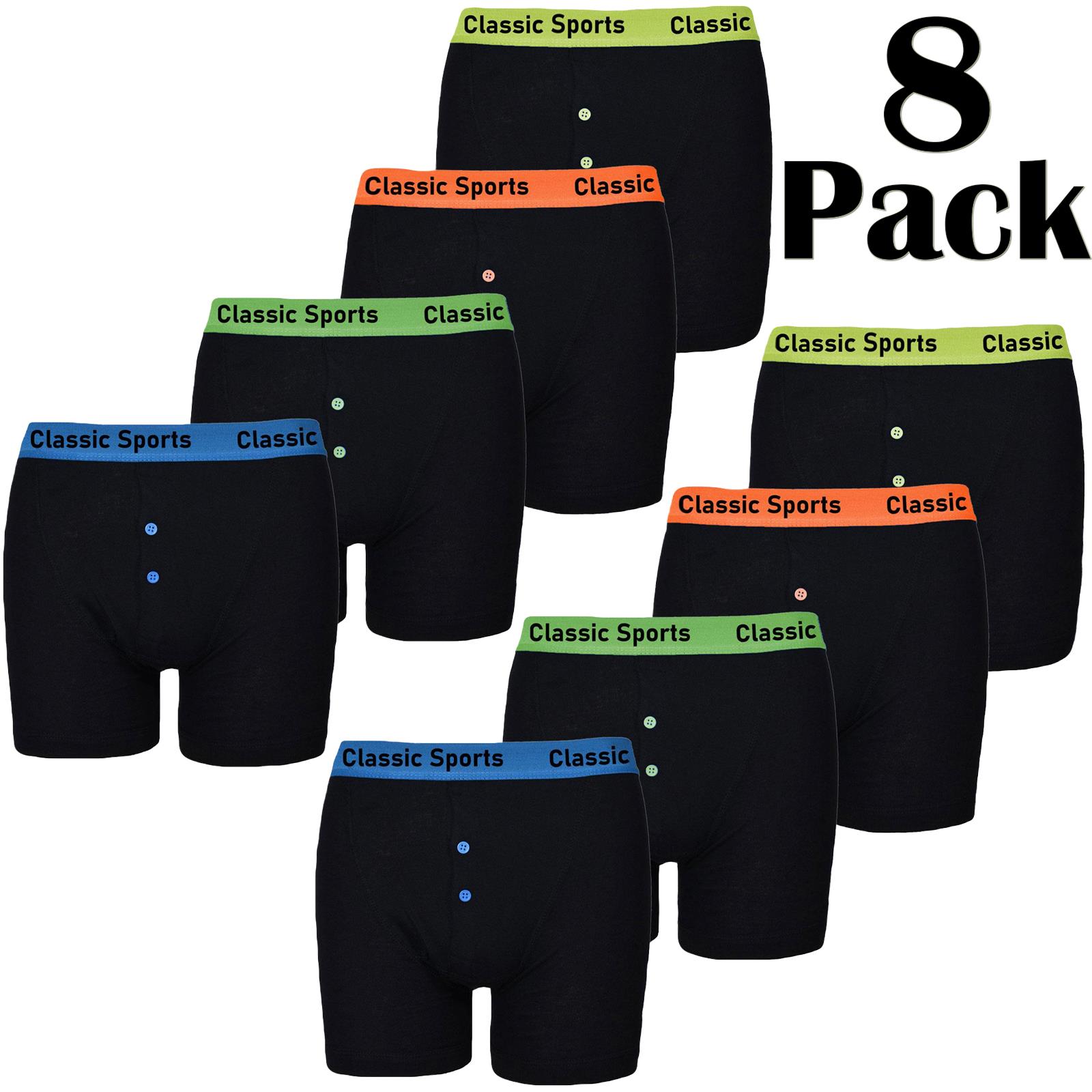 4-12 Packs Mens Boxers Shorts Neon Band Boxer Cotton Trunks Designer Underwear - Picture 18 of 24