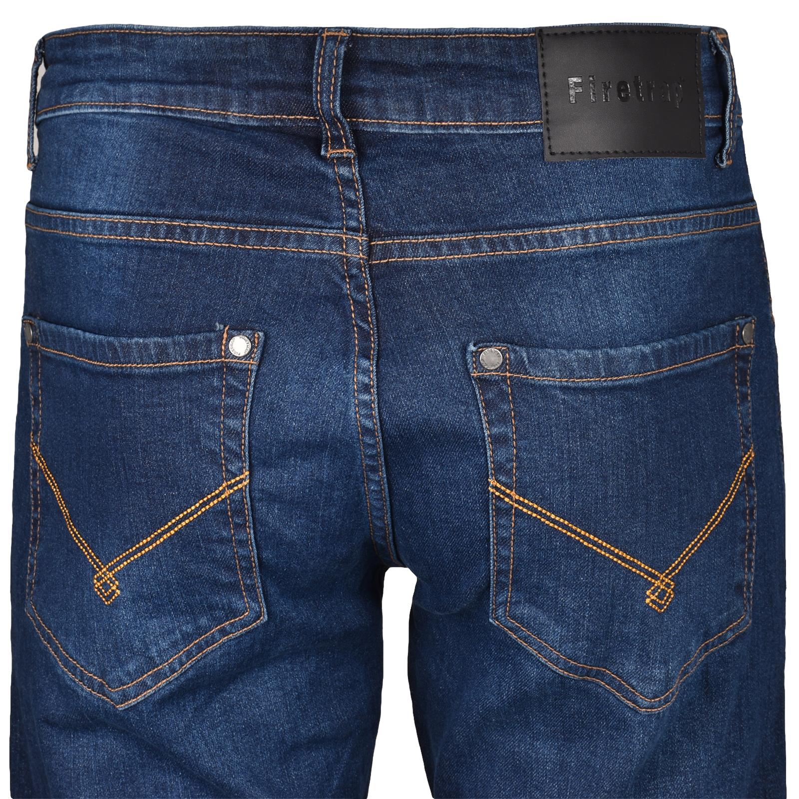 Pantalones de mezclilla Firetrap informales de pierna recta elegantes elásticos ajustados - Imagen 23 de 44