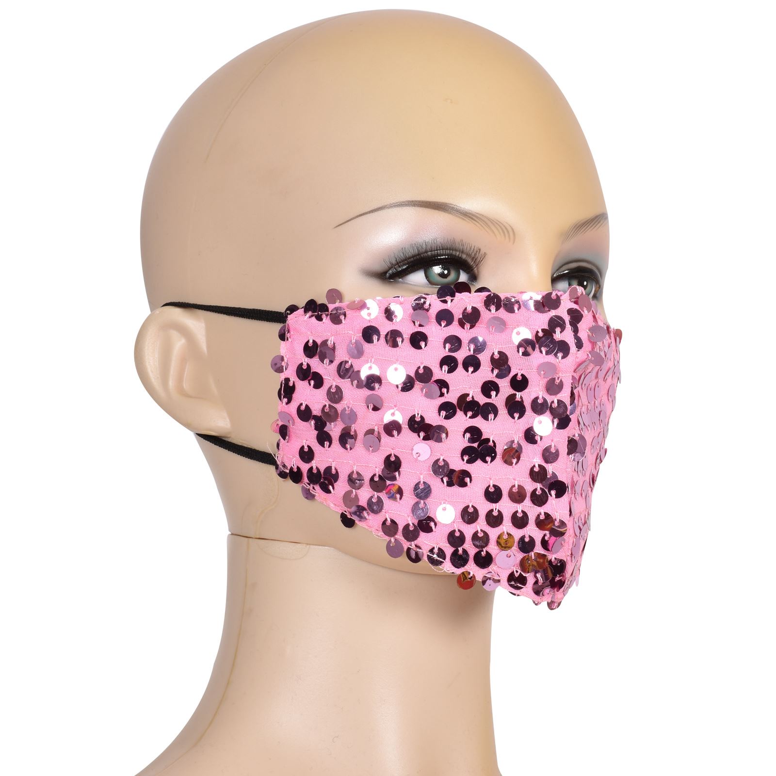 Reusable Face Mask With Sequin Washable Mouth Bling Nose Breathable Girls Ladies - Picture 9 of 13