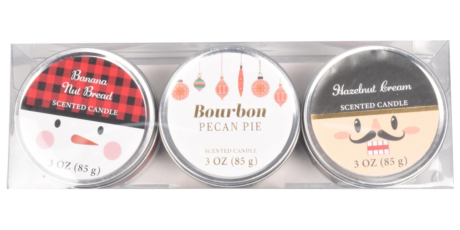 Scented Candles New Set of 3 Festive Christmas Decorative Tin Xmas Gift set - Picture 49 of 99