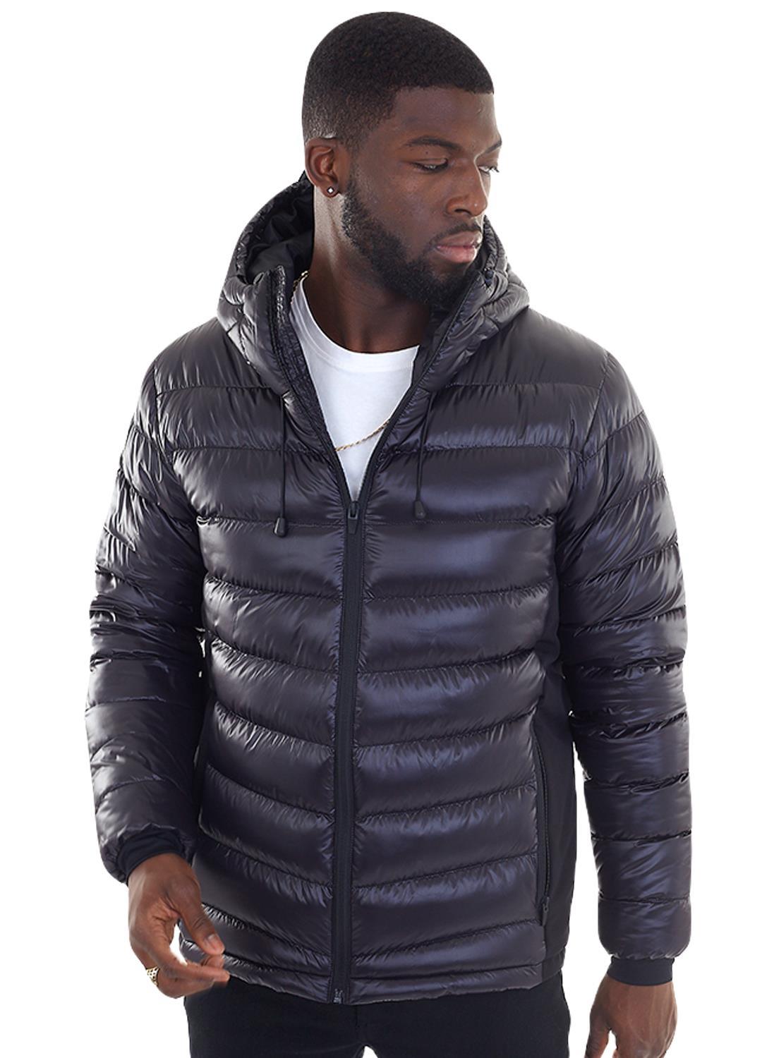 Mens Winter Jacket Warm Padded Puffer Bubble Down Coat Quilted Zip Outwear - Picture 12 of 19