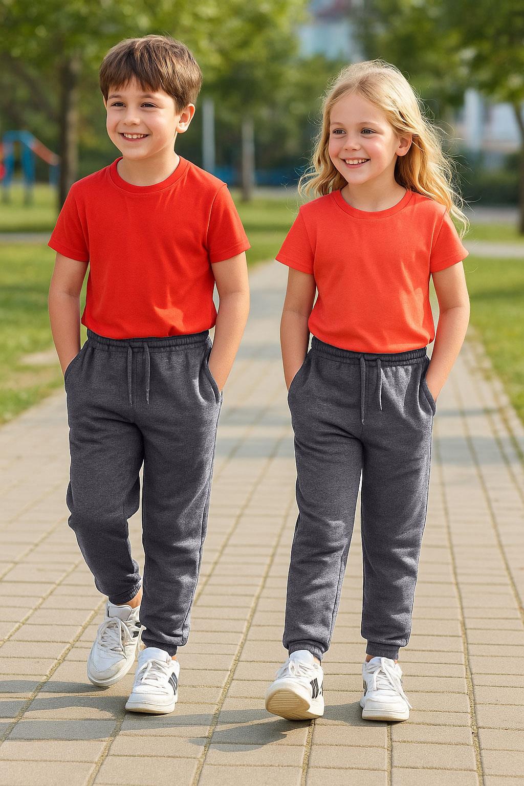 Pantalones de chándal cómodos lisos PE para niños niñas niños pantalones escolares - Imagen 10 de 51