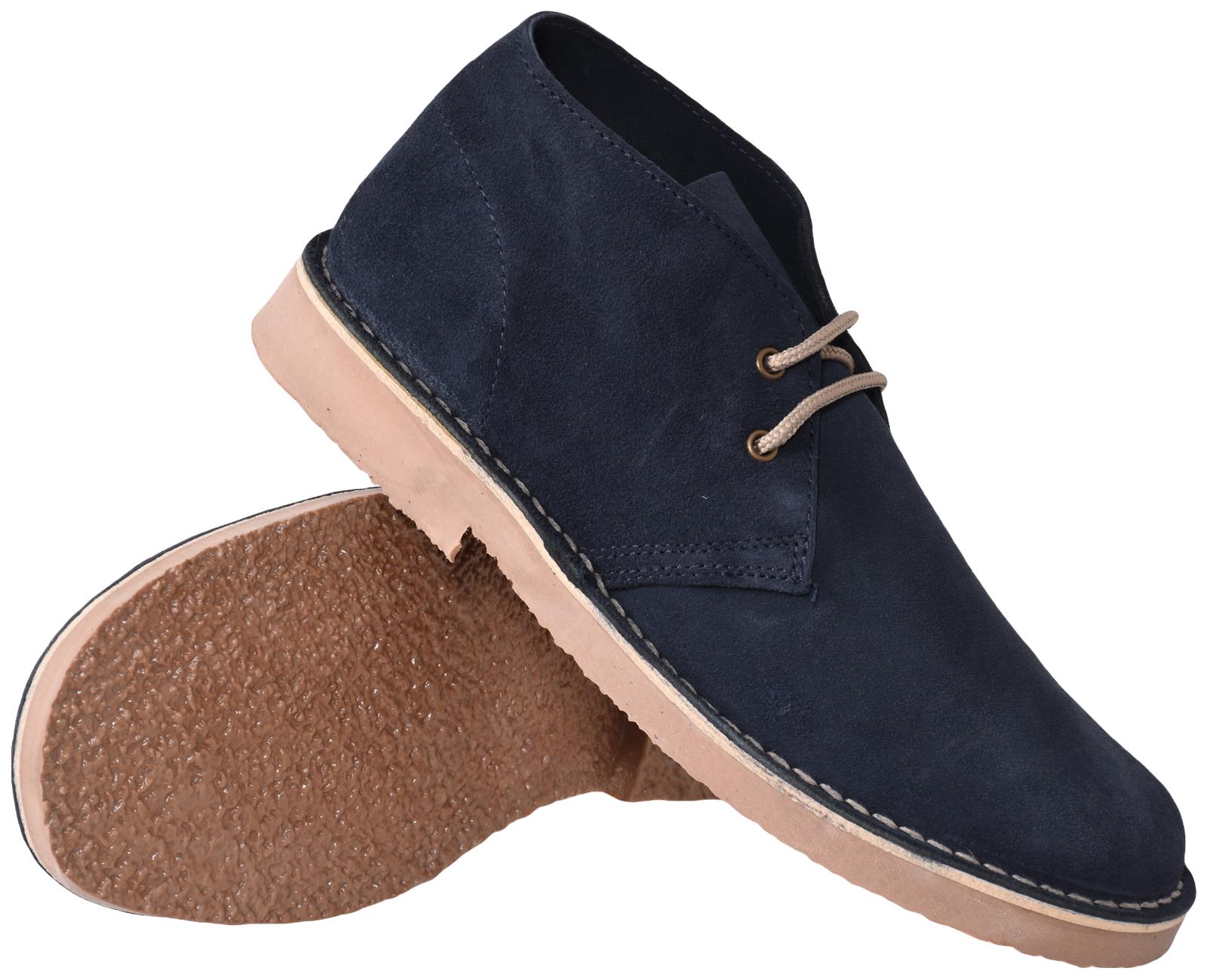 Roamers Mens Desert Boots Lace up Suede Leather Hunt Chukka UK