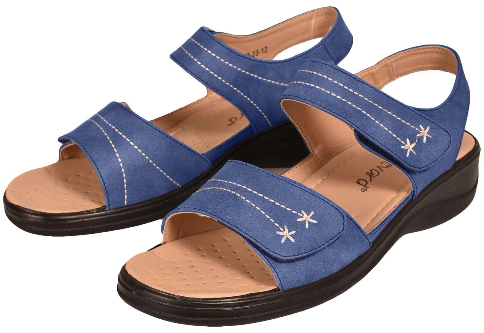 Womens Sandals Casual Slingback Strappy Wedge Comfy Padded Shoes UK Size 3-8 - Picture 23 of 28