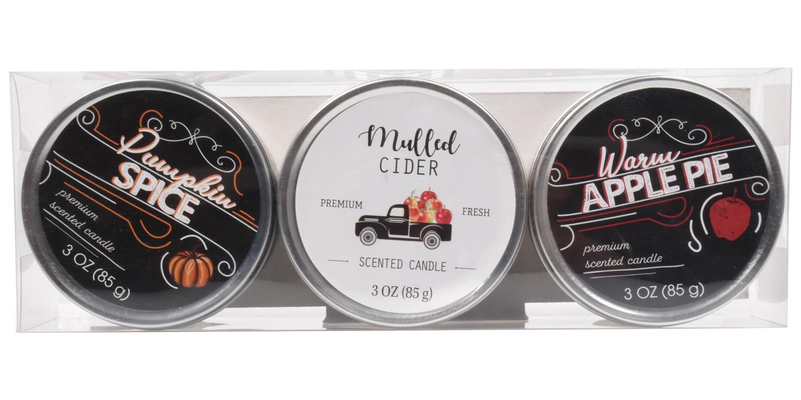 Scented Candles New Set of 3 Festive Christmas Decorative Tin Xmas Gift set - Picture 64 of 99