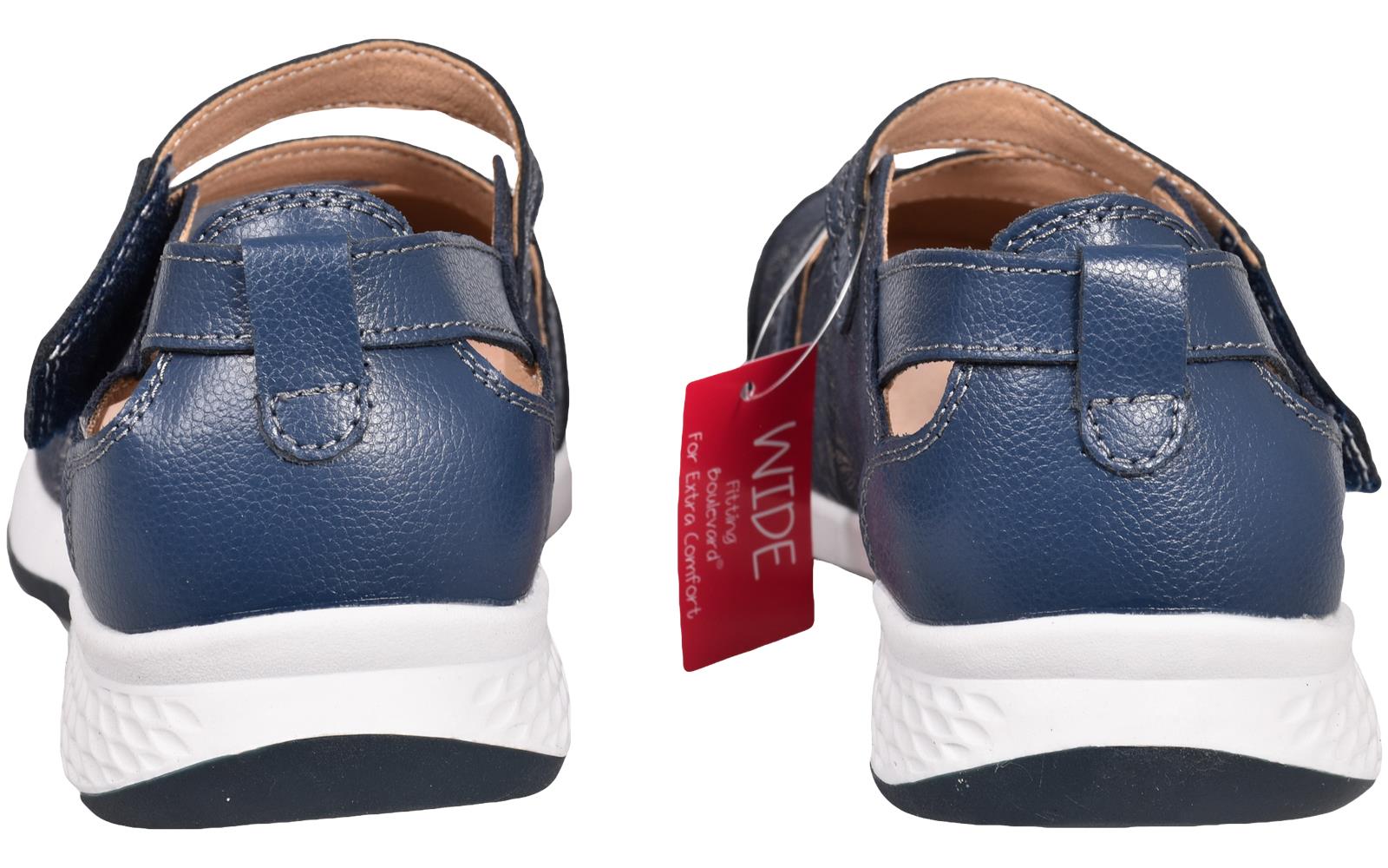 Ladies Mary Jane Sandals Flat Pumps EEE Wide Fit Comfort Bar Shoes UK Size 3 - 9 - Picture 20 of 30