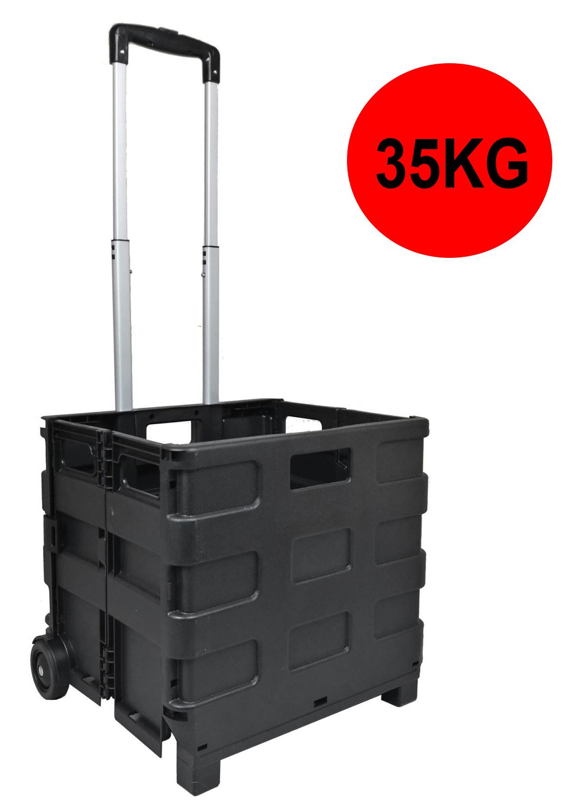 FOLDING BOOT CART Shopping Strong Trolley Fold Up Storage Box Basket