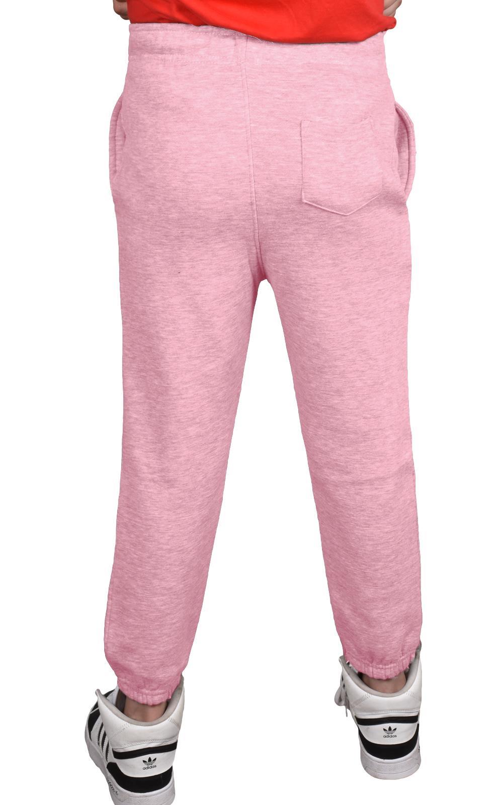 Jogging Bottoms Pack of 2 Kids Boys Girls Warm Fleece PE Plain Tracksuit Joggers - Picture 39 of 62