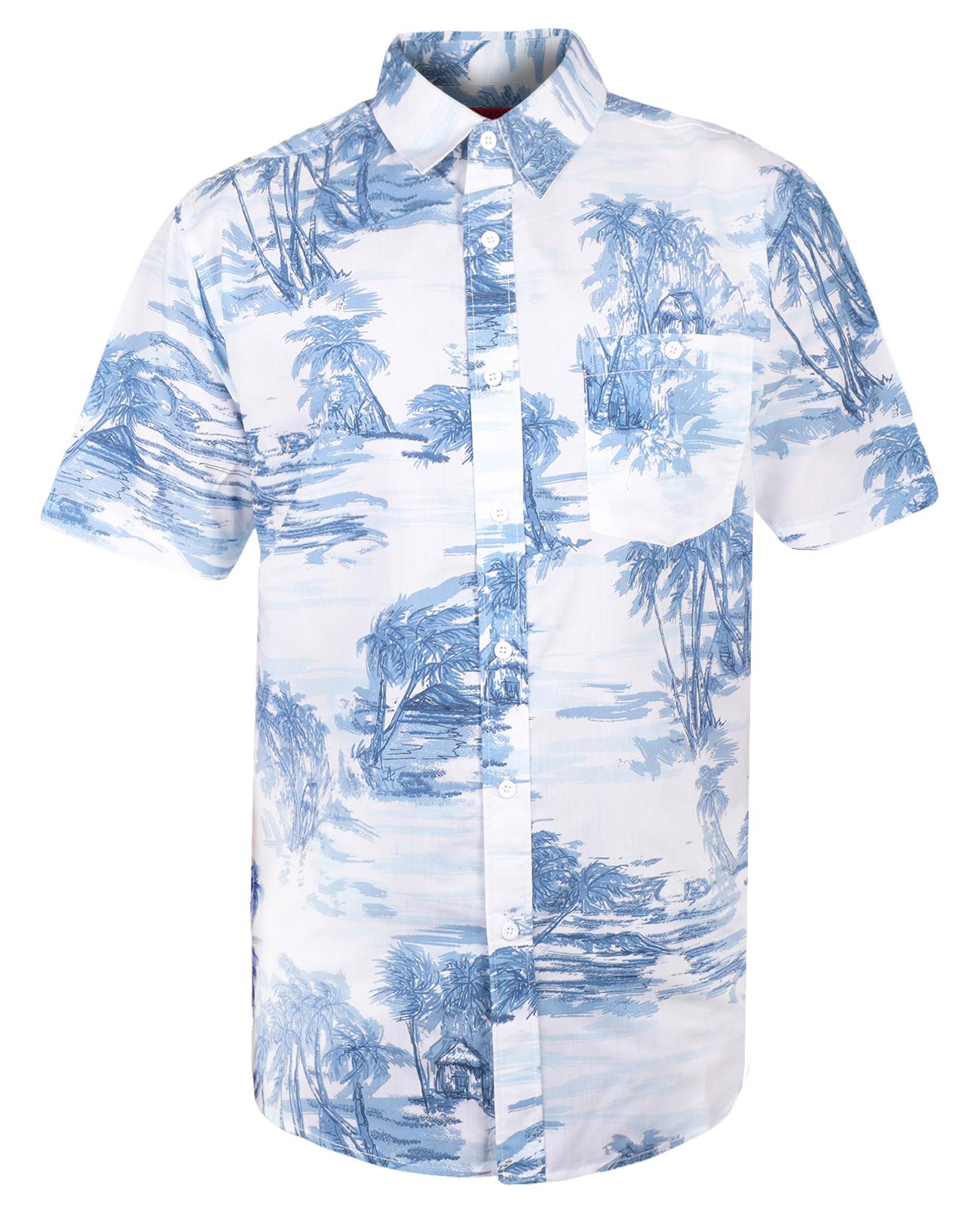 Camisa Hawaiana Para Hombres Playa Palmera Floral Vacaciones de Verano Camisas Manga Corta - Imagen 25 de 28
